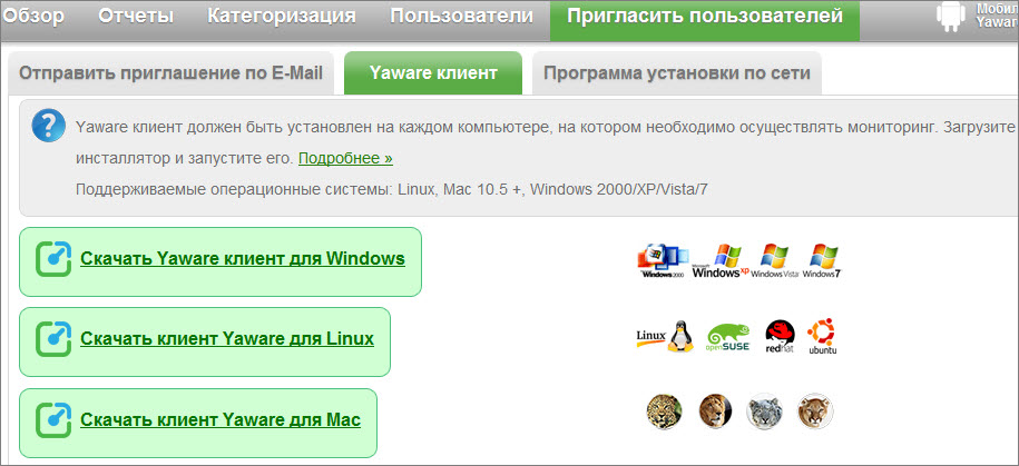 Yaware под Linux